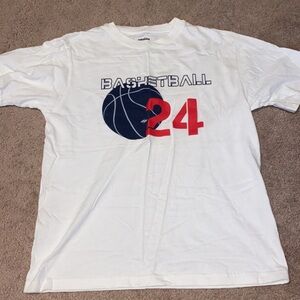 White Basketball Graphic T-Shirt
